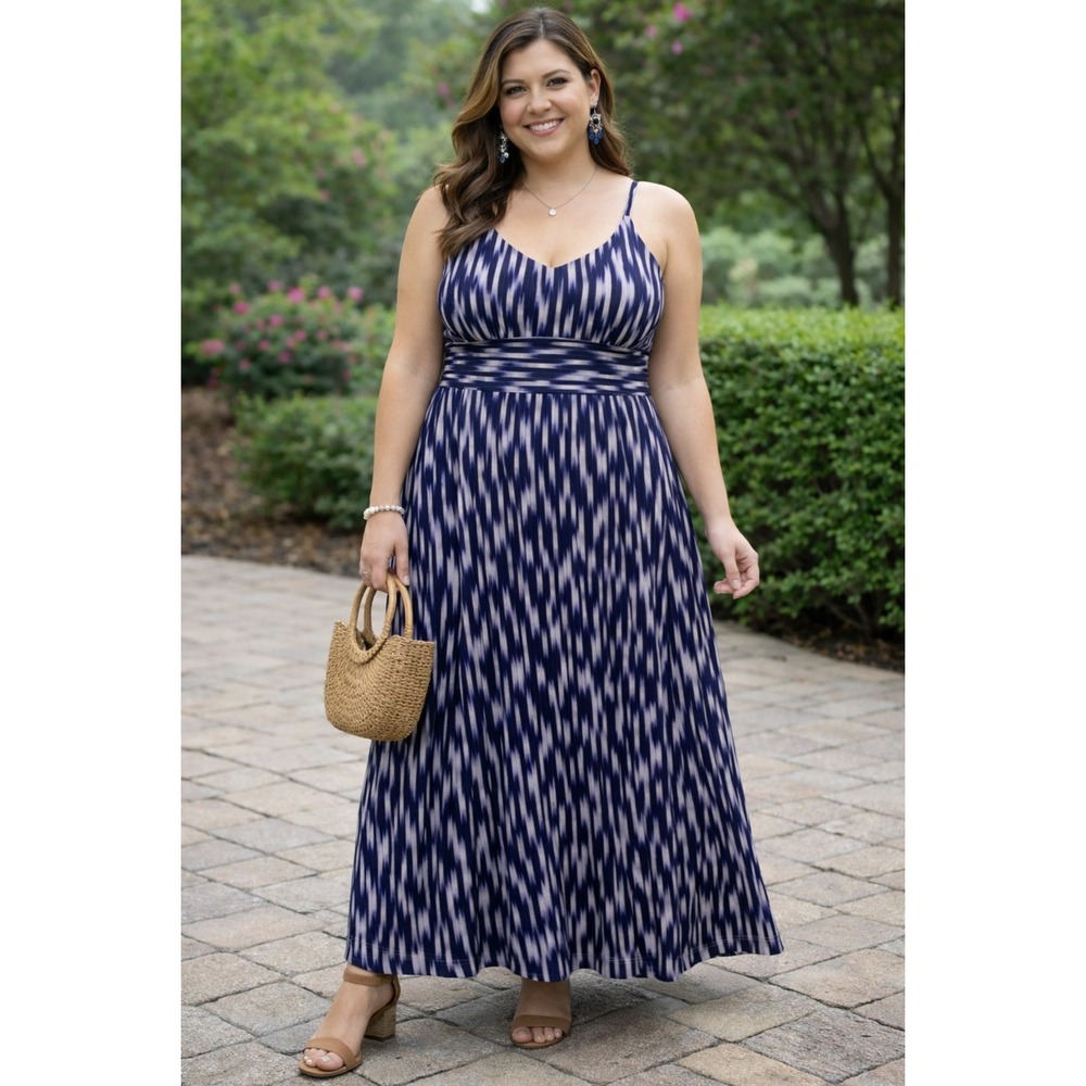 Eddie Bauer Space Dye Racerback Maxi Dress‎ Large Travex Aster UPF 50 Purple